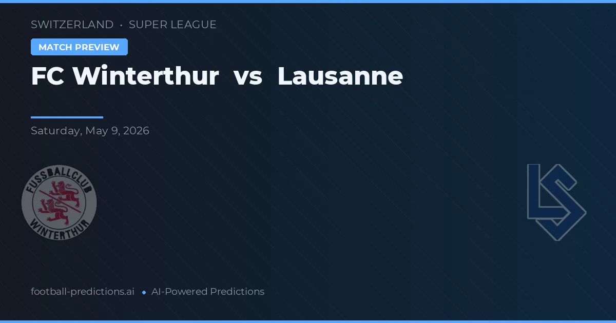 FC Winterthur vs Lausanne — prognóstico e prévia do jogo