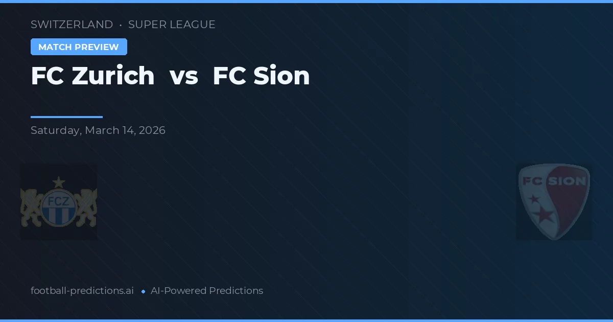 FC Zurique vs FC Sion — prognóstico e prévia do jogo