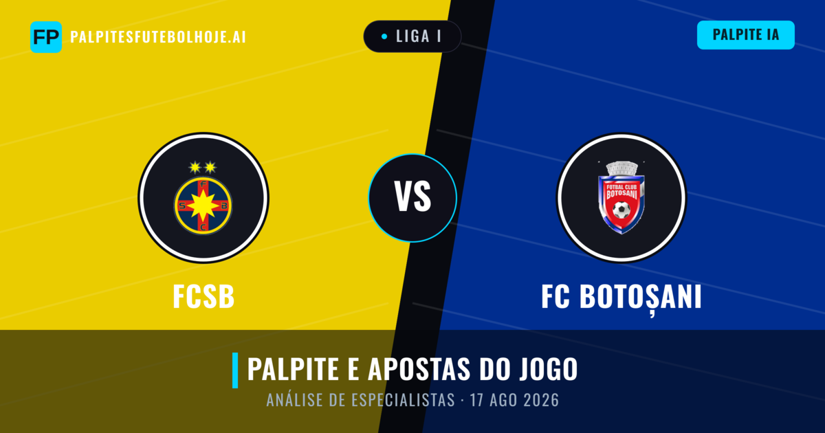 FCSB vs FC Botoșani — prognóstico e prévia do jogo