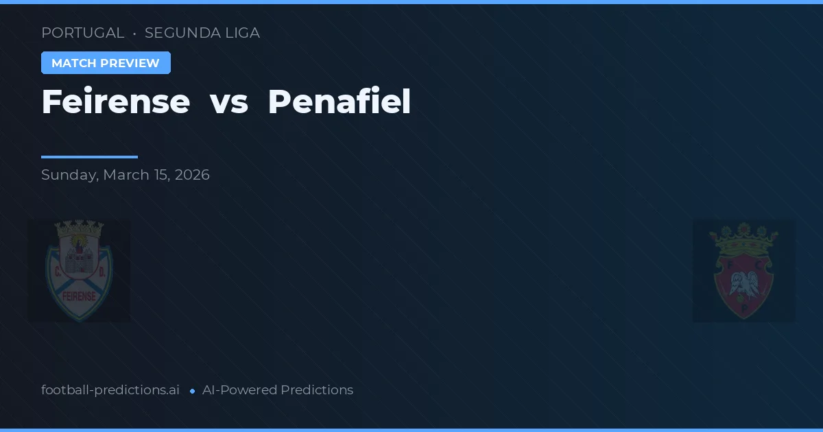 Feirense vs Penafiel — prognóstico e prévia do jogo
