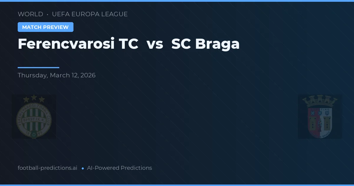 Ferencváros TC vs SC Braga — prognóstico e prévia do jogo