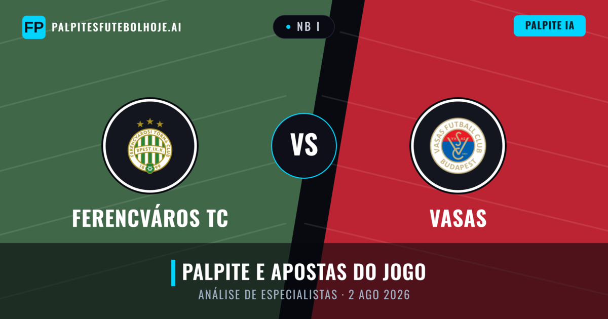 Ferencváros TC vs Vasas — prognóstico e prévia do jogo