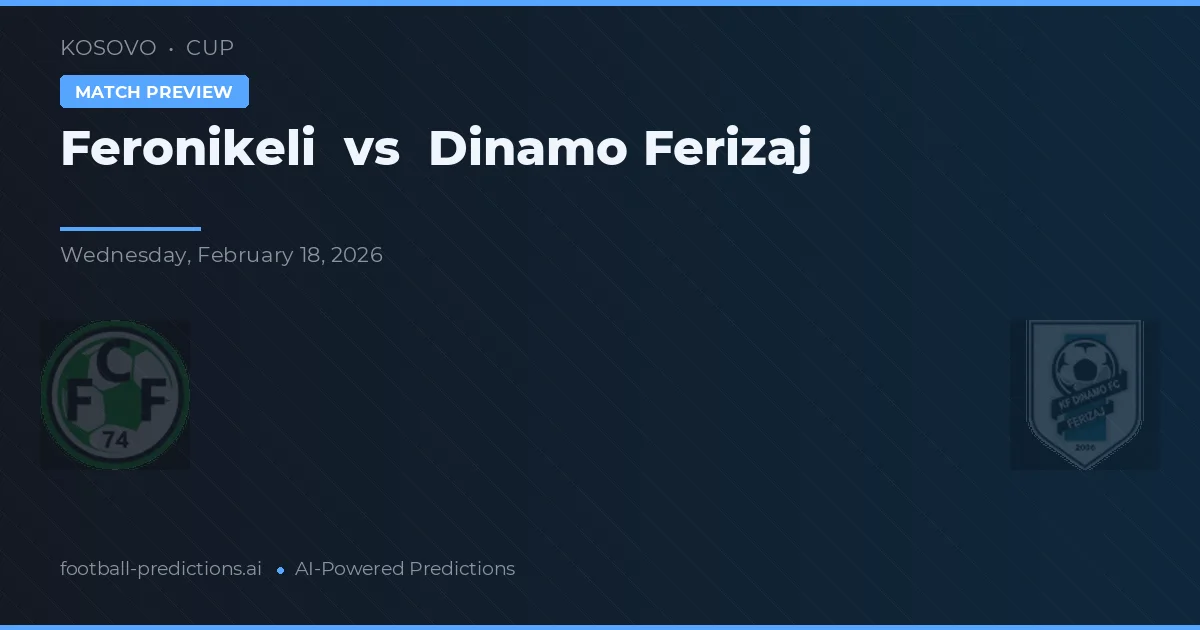 Feronikeli vs Dinamo Ferizaj — prognóstico e prévia do jogo