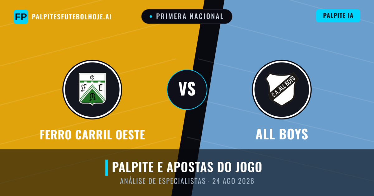 Ferro Carril Oeste vs All Boys — prognóstico e prévia do jogo