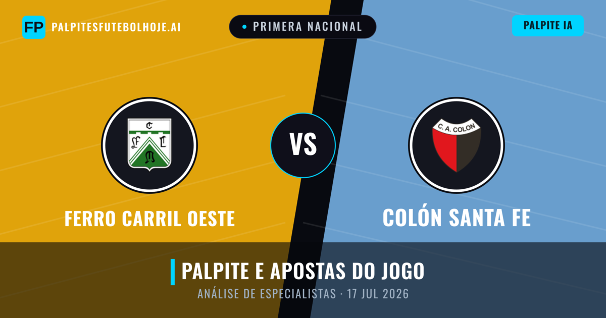 Ferro Carril Oeste vs Colón Santa Fe — prognóstico e prévia do jogo