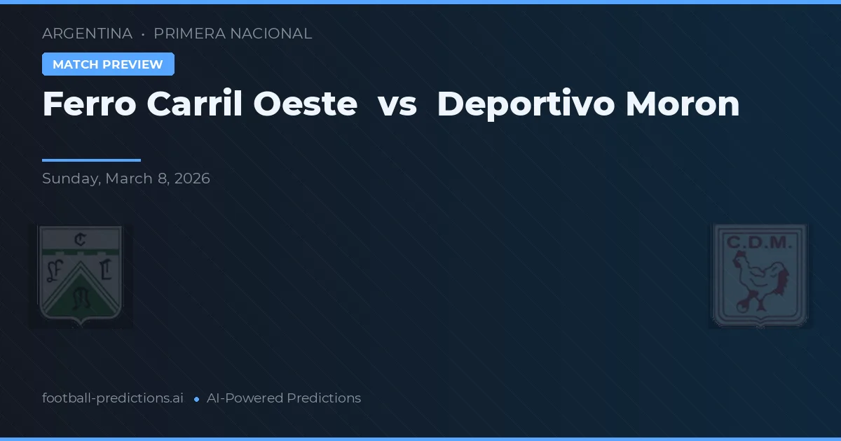Ferro Carril Oeste vs Deportivo Morón preview