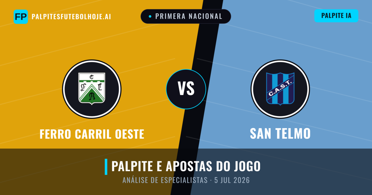 Ferro Carril Oeste vs San Telmo — prognóstico e prévia do jogo