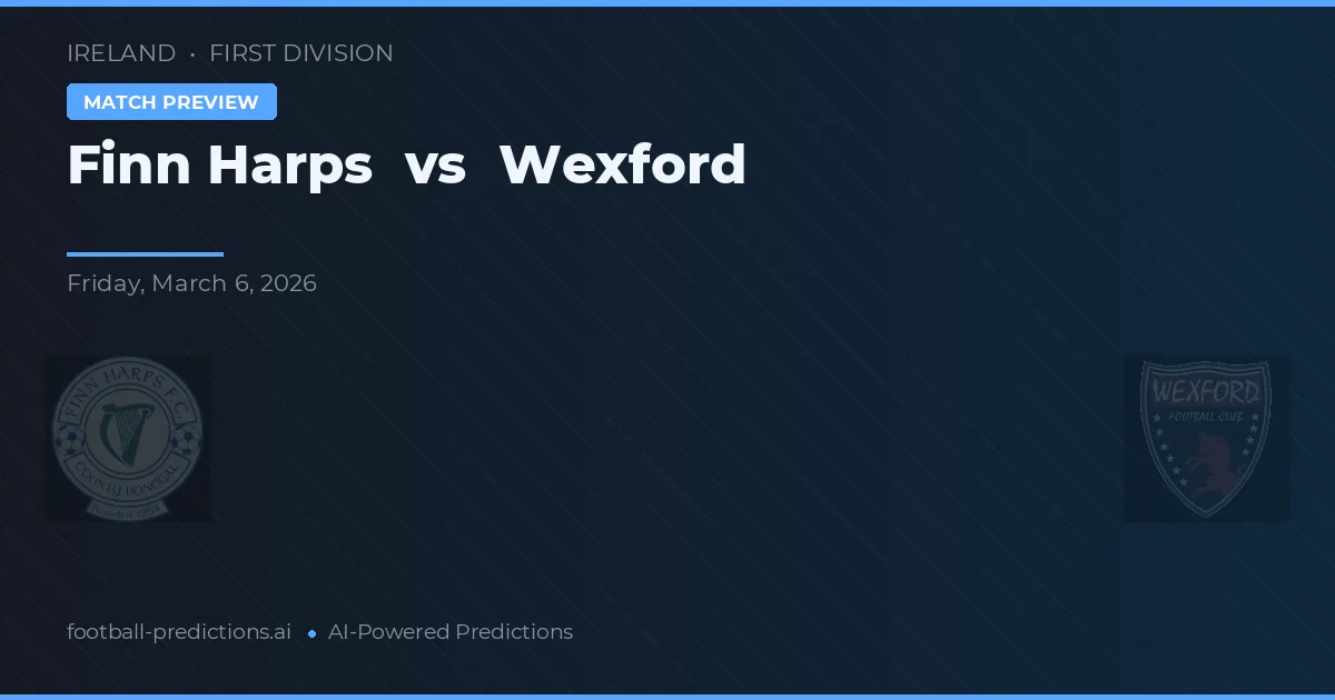 Finn Harps vs Wexford — prognóstico e prévia do jogo