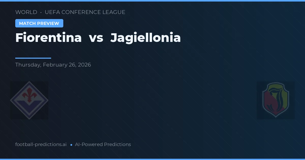 Fiorentina vs Jagiellonia — prognóstico e prévia do jogo