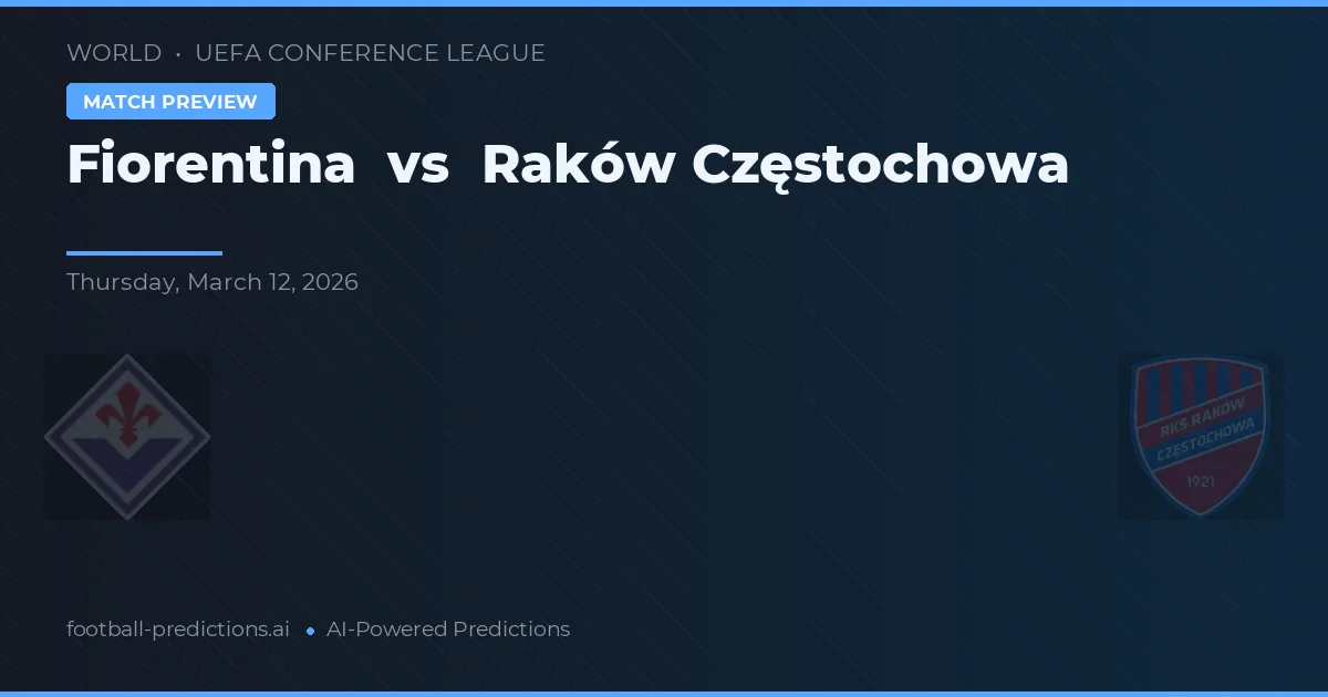 Fiorentina vs Raków Częstochowa — prognóstico e prévia do jogo