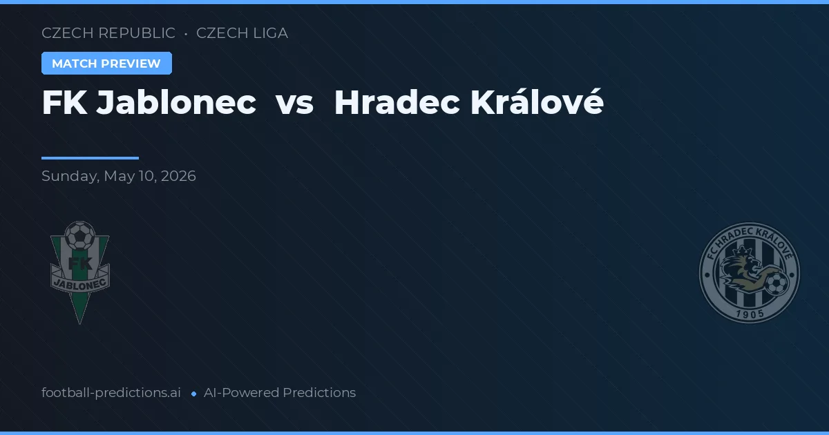 FK Jablonec vs Hradec Králové — prognóstico e prévia do jogo