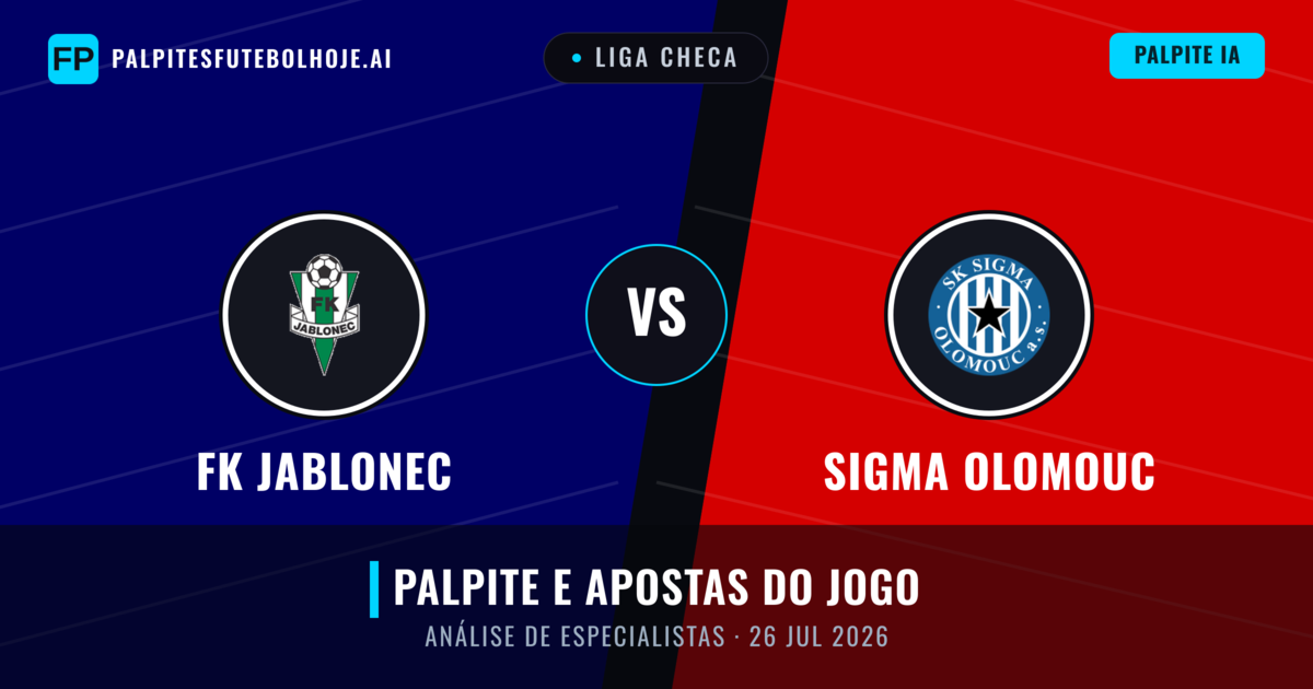 FK Jablonec vs Sigma Olomouc — prognóstico e prévia do jogo
