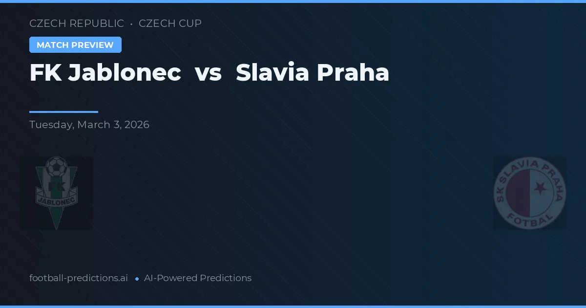 FK Jablonec vs Slavia Praga — prognóstico e prévia do jogo