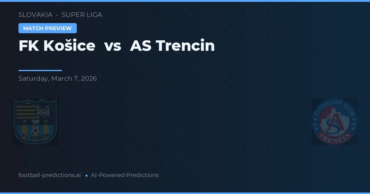 FK Košice vs AS Trenčín — prognóstico e prévia do jogo