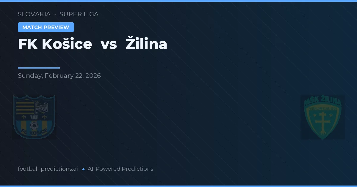FK Košice vs Žilina — prognóstico e prévia do jogo