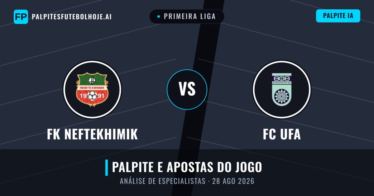 FK Neftekhimik vs FC UFA — prognóstico e prévia do jogo