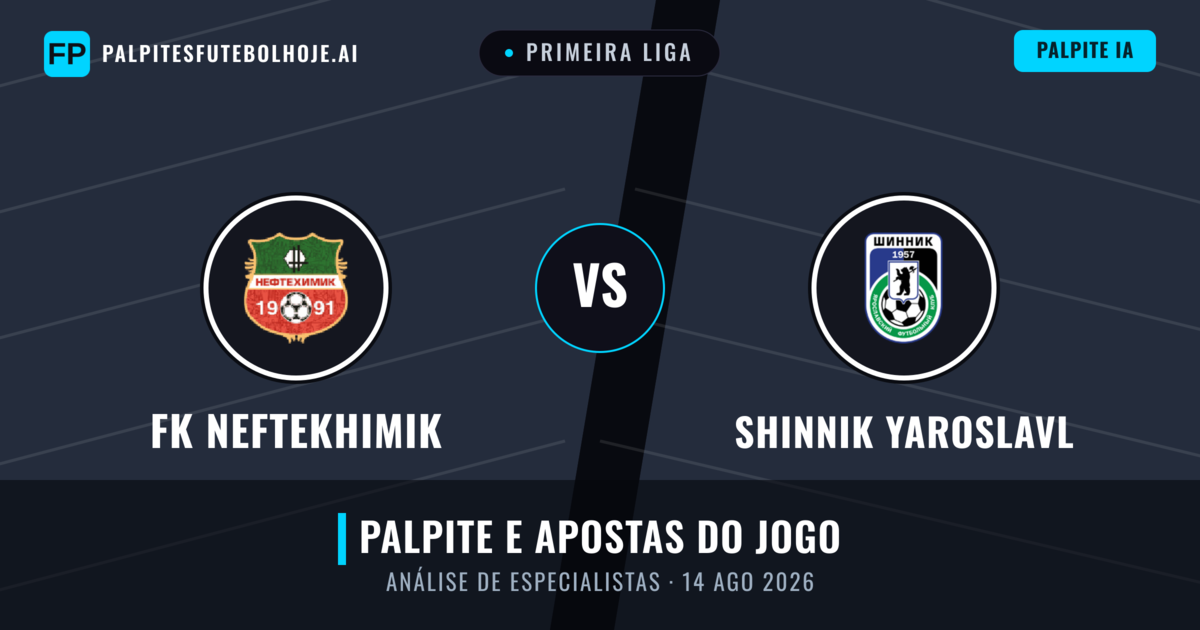 FK Neftekhimik vs Shinnik Yaroslavl — prognóstico e prévia do jogo