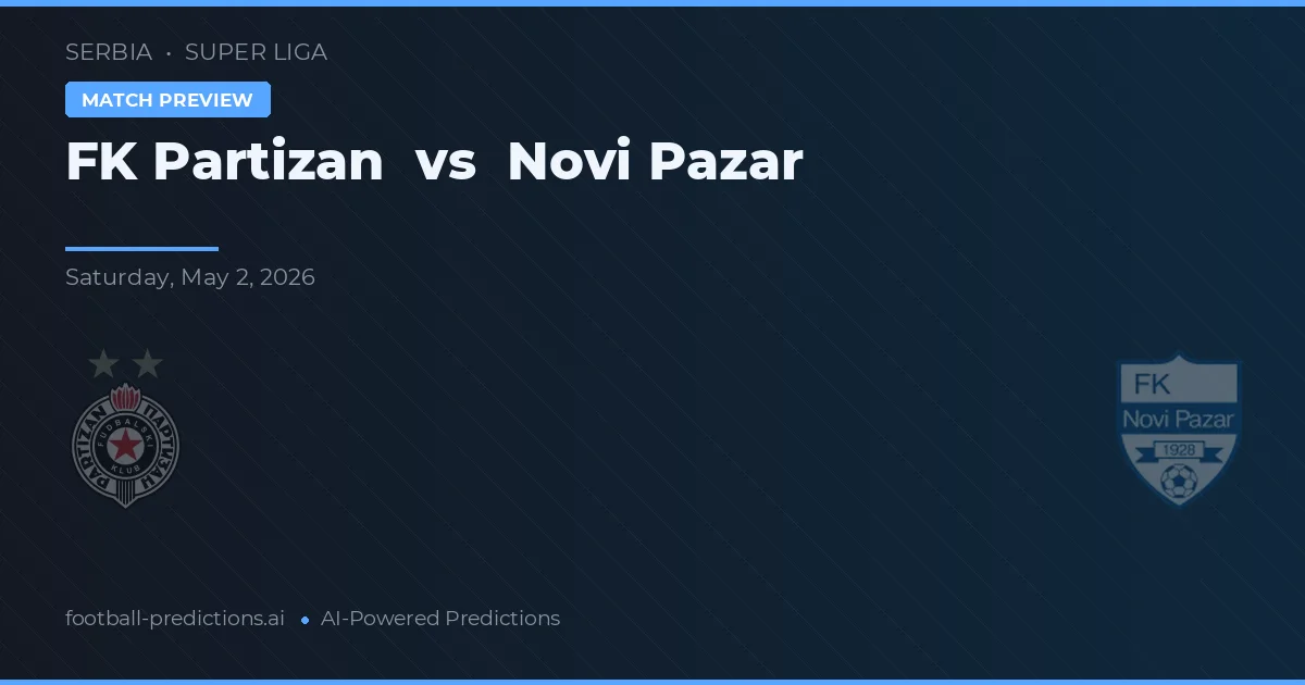FK Partizan vs Novi Pazar — prognóstico e prévia do jogo