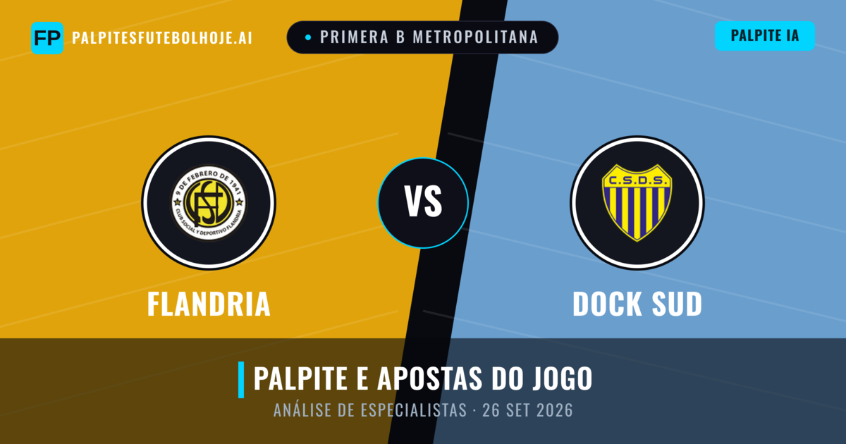 Flandria vs Dock Sud — prognóstico e prévia do jogo