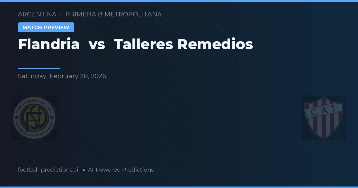 Flandria vs Talleres Remedios — prognóstico e prévia do jogo