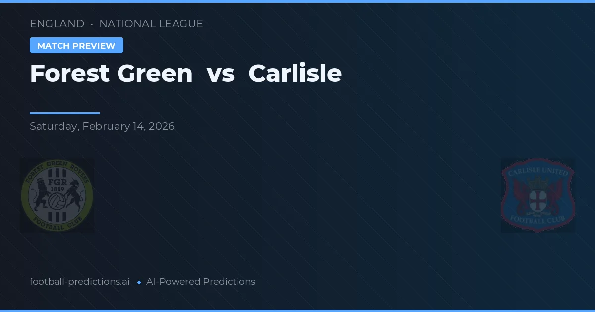 Forest Green Rovers vs Carlisle — prognóstico e prévia do jogo