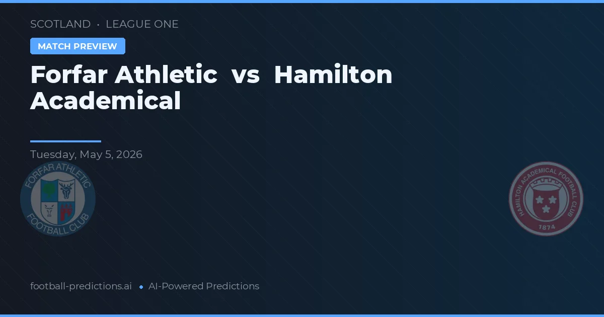 Forfar Athletic vs Hamilton Academical — prognóstico e prévia do jogo