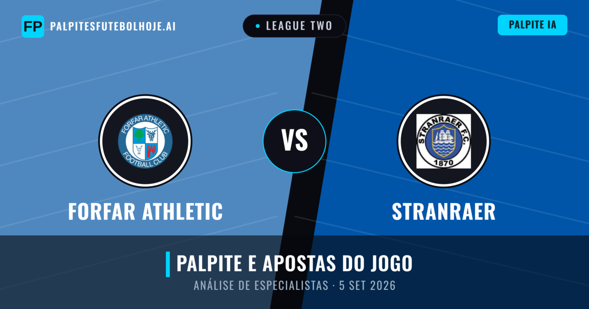 Forfar Athletic vs Stranraer — prognóstico e prévia do jogo