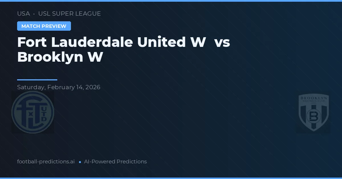 Fort Lauderdale United W vs Brooklyn W — prognóstico e prévia do jogo
