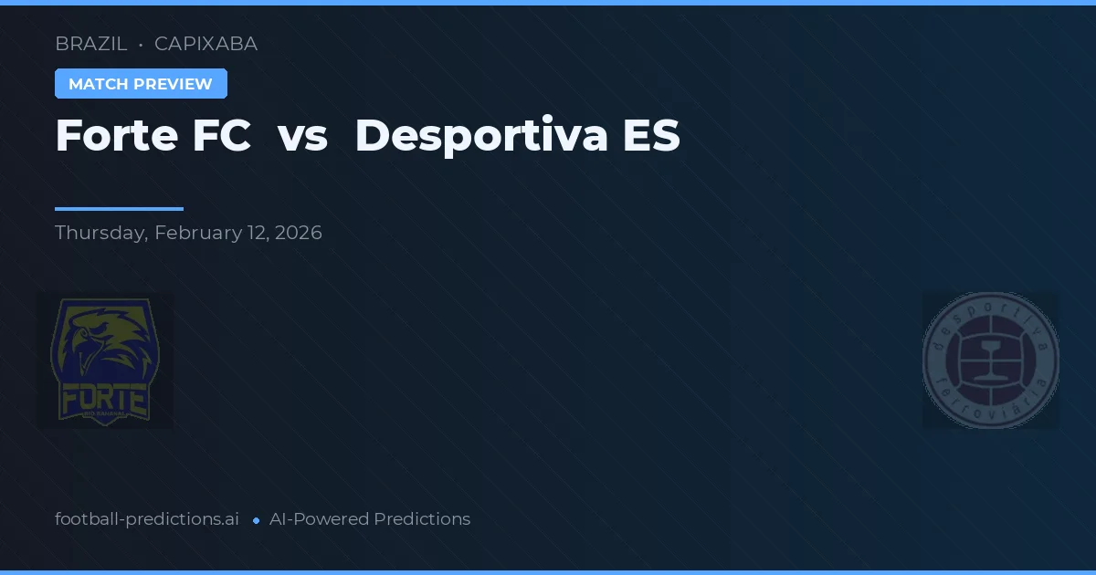 Forte FC vs Desportiva ES — prognóstico e prévia do jogo