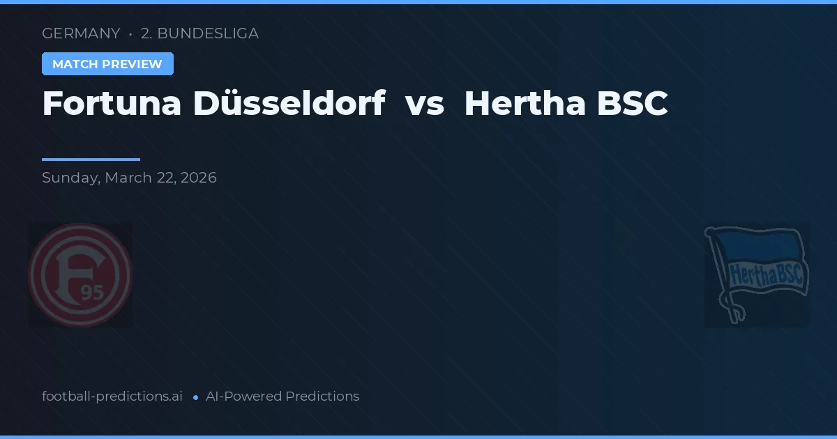 Fortuna Düsseldorf vs Hertha BSC — prognóstico e prévia do jogo