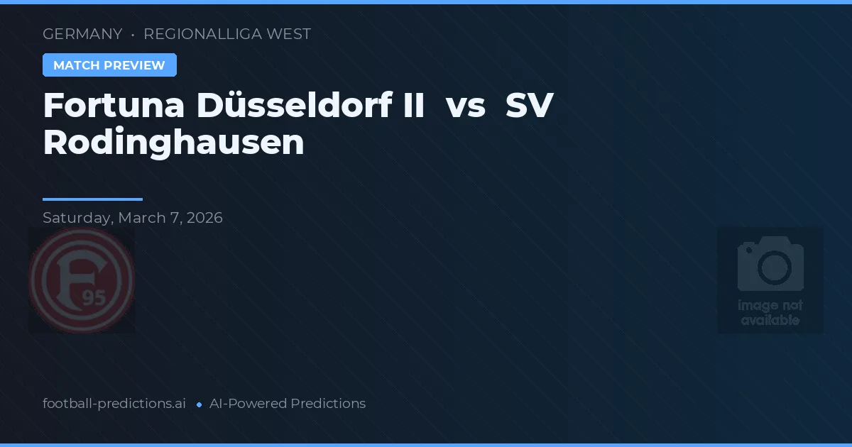 Fortuna Düsseldorf II vs SV Rodinghausen — prognóstico e prévia do jogo