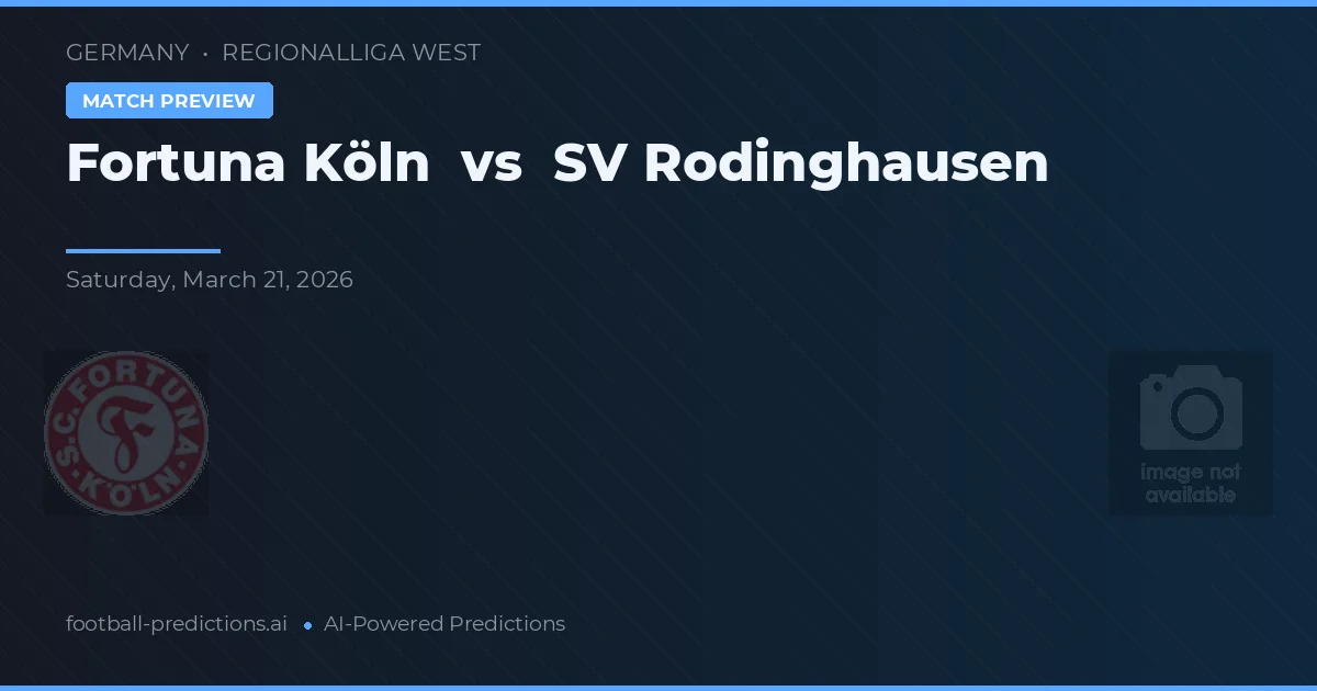 Fortuna Köln vs SV Rodinghausen — prognóstico e prévia do jogo