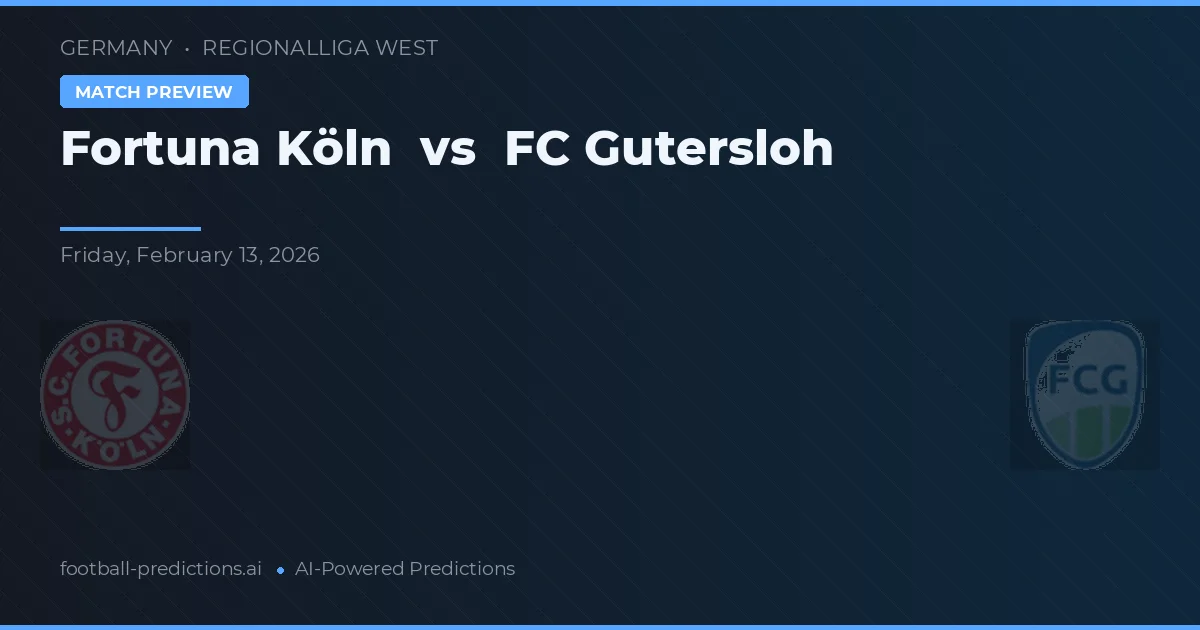 Fortuna Köln vs Gutersloh — prognóstico e prévia do jogo