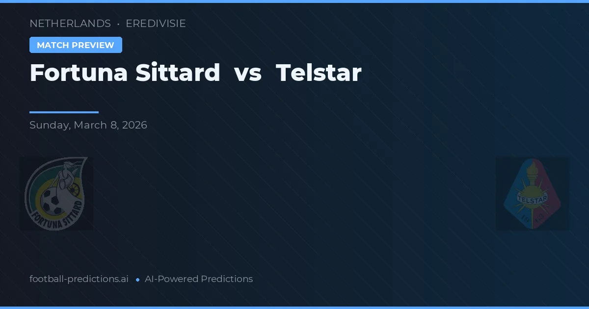 Fortuna Sittard vs Telstar — prognóstico e prévia do jogo