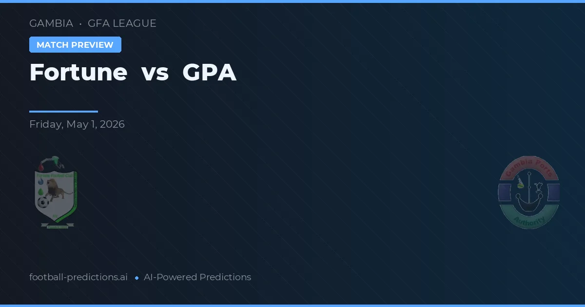Fortune vs GPA — prognóstico e prévia do jogo