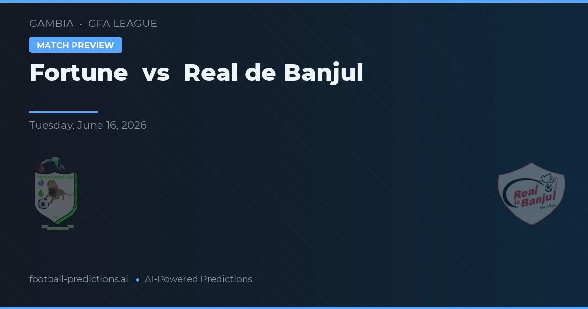 Fortune vs Real de Banjul — prognóstico e prévia do jogo