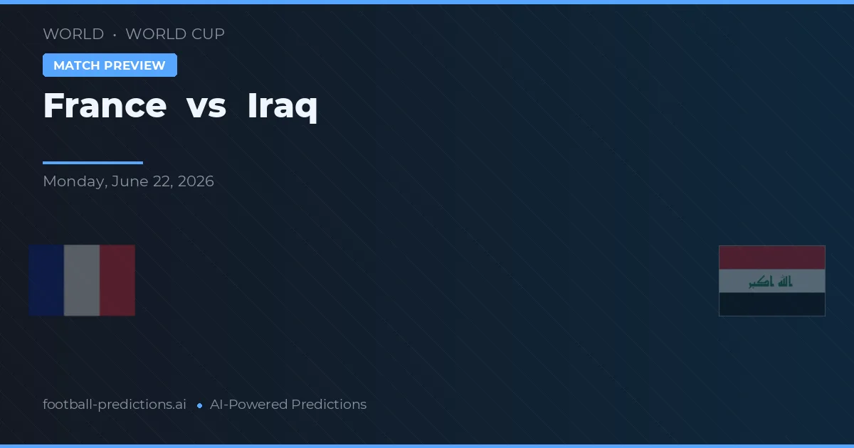 França vs Iraq — prognóstico e prévia do jogo
