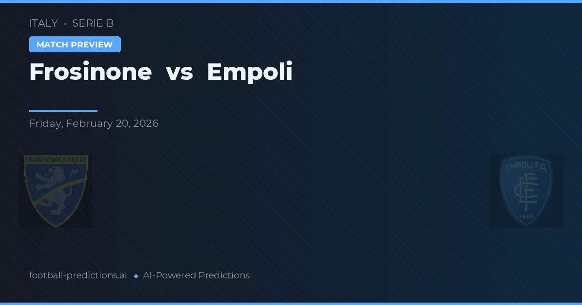 Frosinone vs Empoli — prognóstico e prévia do jogo