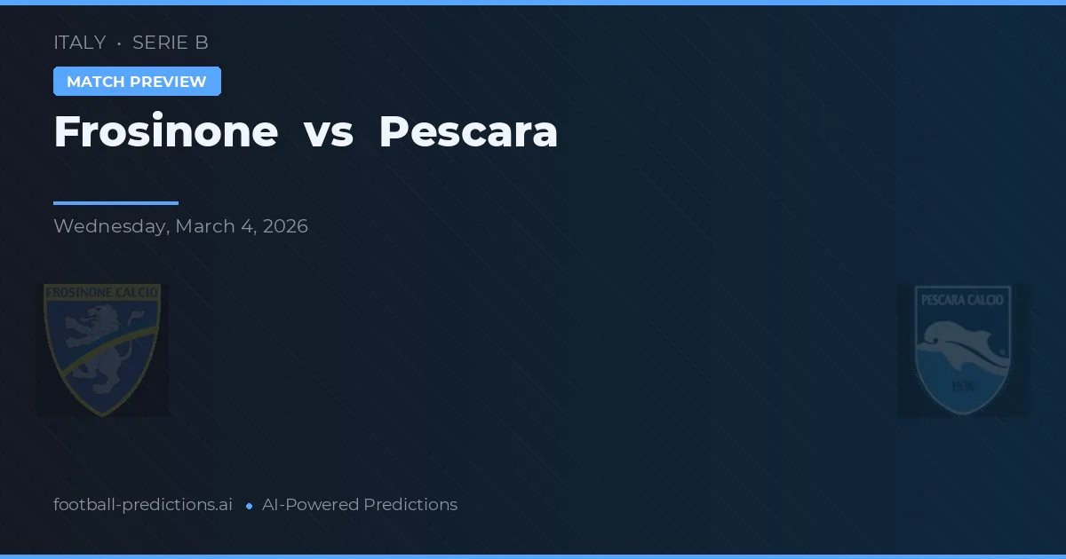 Frosinone vs Pescara — prognóstico e prévia do jogo