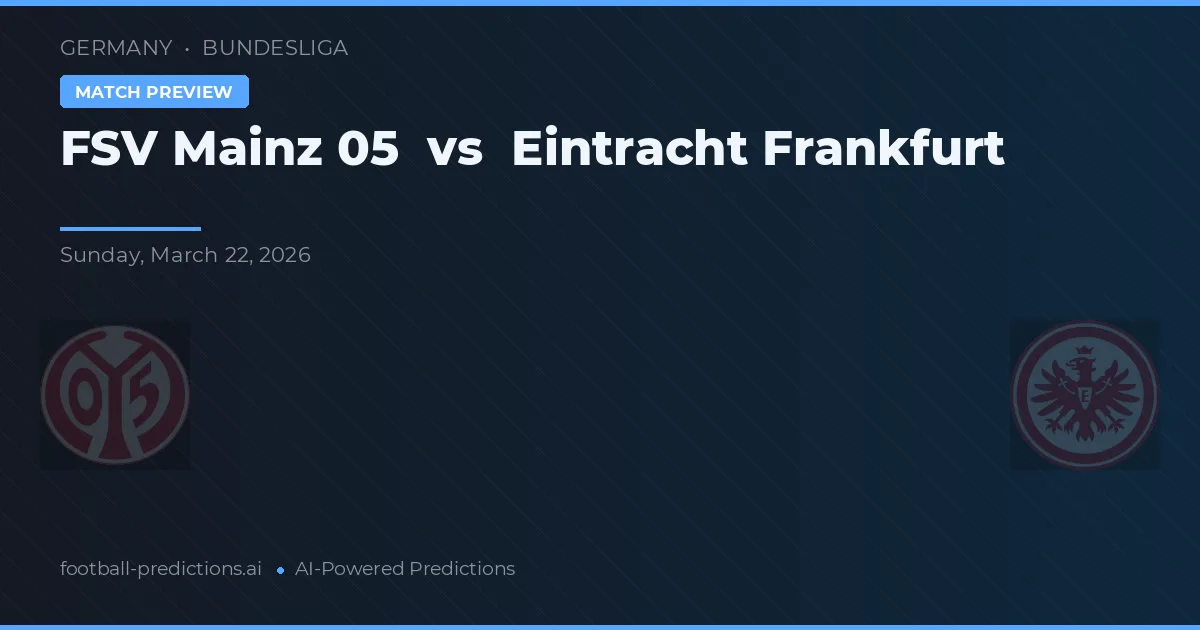 FSV Mainz 05 vs Eintracht Frankfurt — prognóstico e prévia do jogo