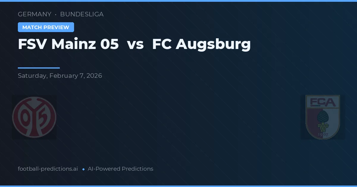 FSV Mainz 05 vs FC Augsburg — prognóstico e prévia do jogo