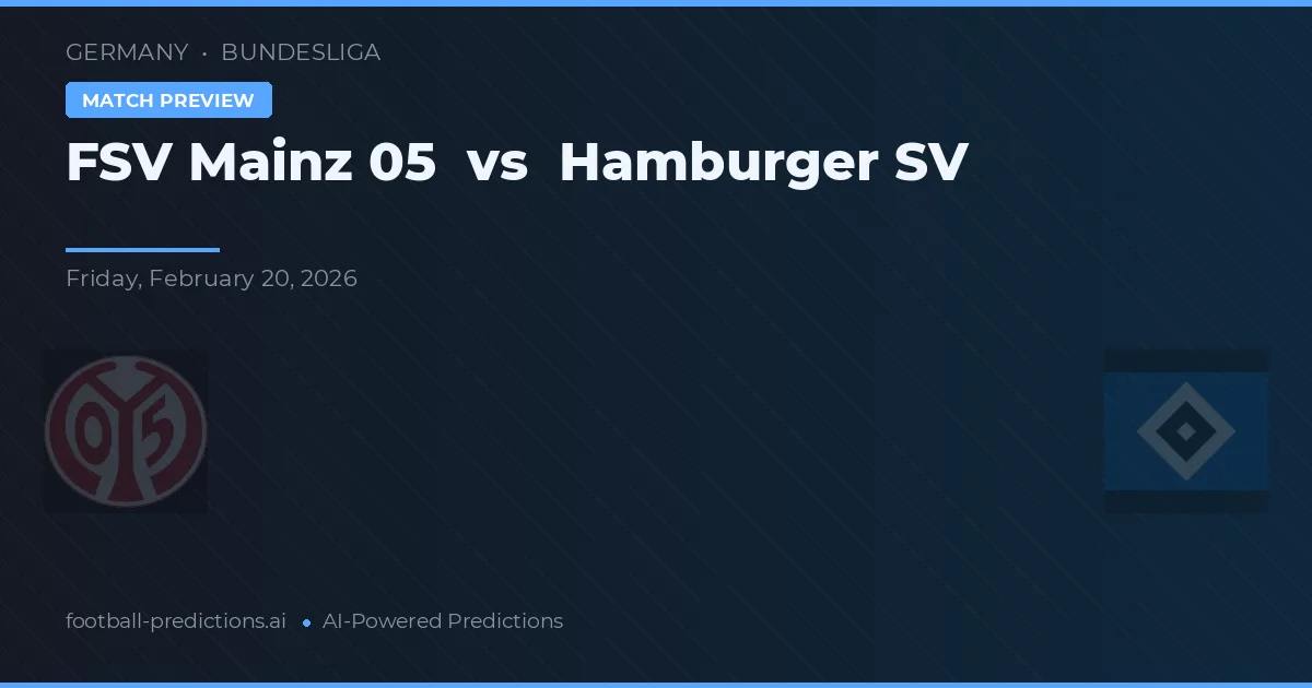 FSV Mainz 05 vs Hamburgo SV — prognóstico e prévia do jogo