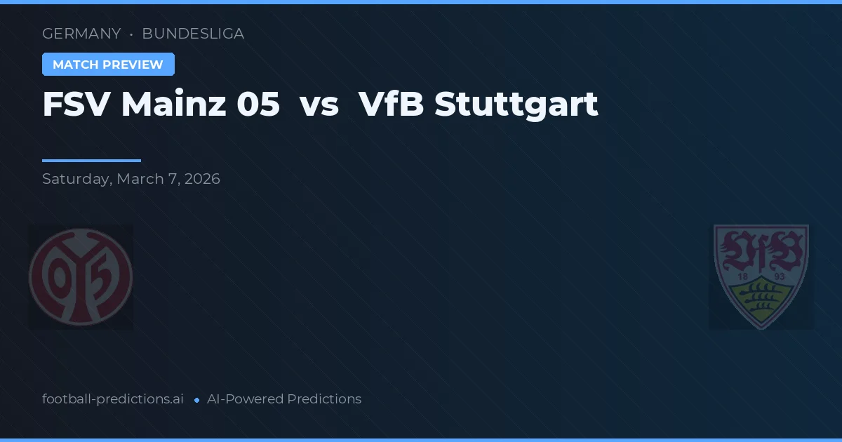 FSV Mainz 05 vs VfB Stuttgart — prognóstico e prévia do jogo