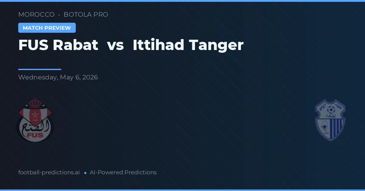 FUS Rabat vs Ittihad Tanger — prognóstico e prévia do jogo