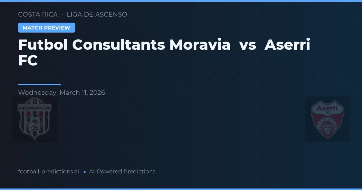 Consultores de Fútbol Moravia vs Aserrí FC — prognóstico e prévia do jogo