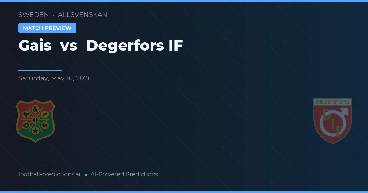 Gais vs Degerfors IF — prognóstico e prévia do jogo