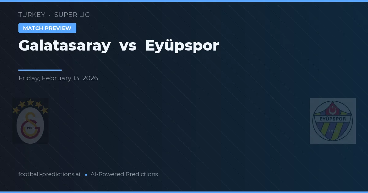 Galatasaray vs Eyüpspor — prognóstico e prévia do jogo
