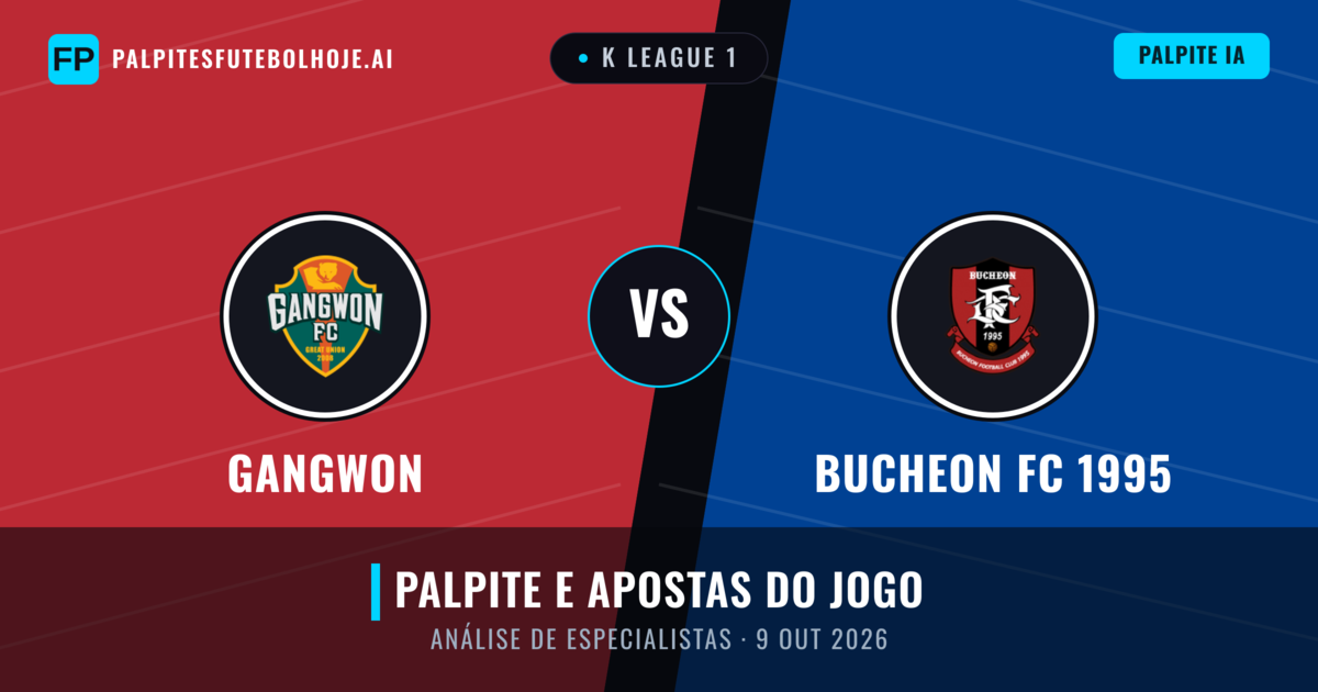 Gangwon vs Bucheon FC 1995 — prognóstico e prévia do jogo