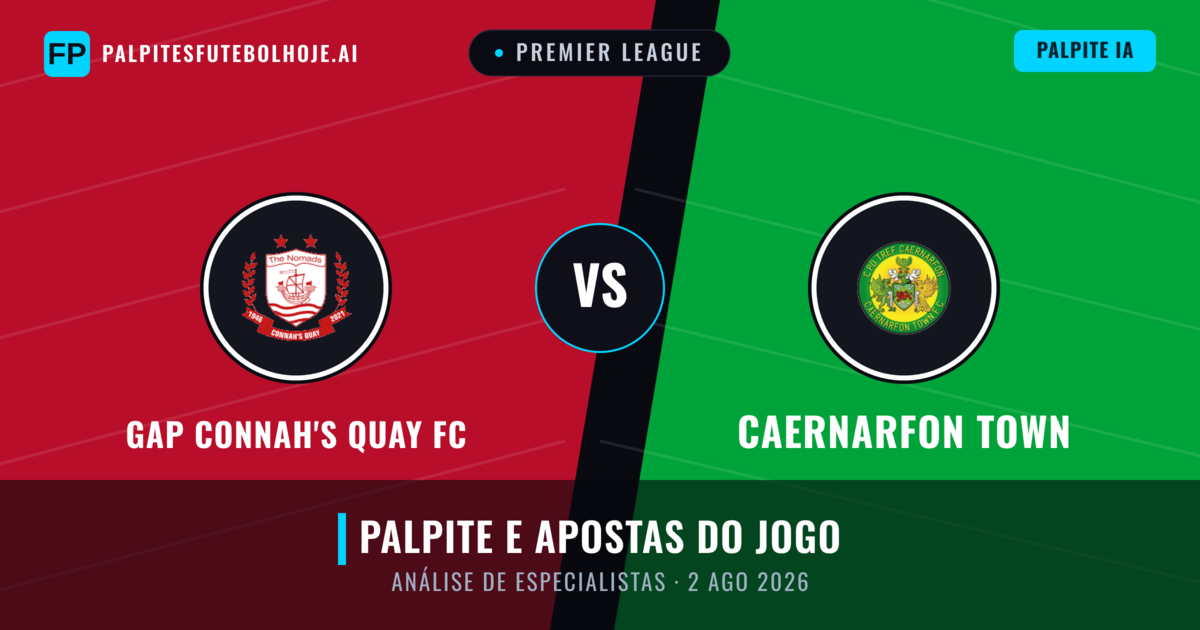 GAP Connah's Quay FC vs Caernarfon Town — prognóstico e prévia do jogo