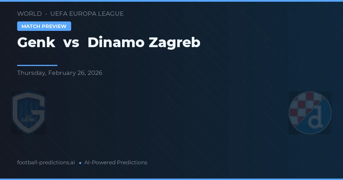 Genk vs Dinamo Zagreb — prognóstico e prévia do jogo